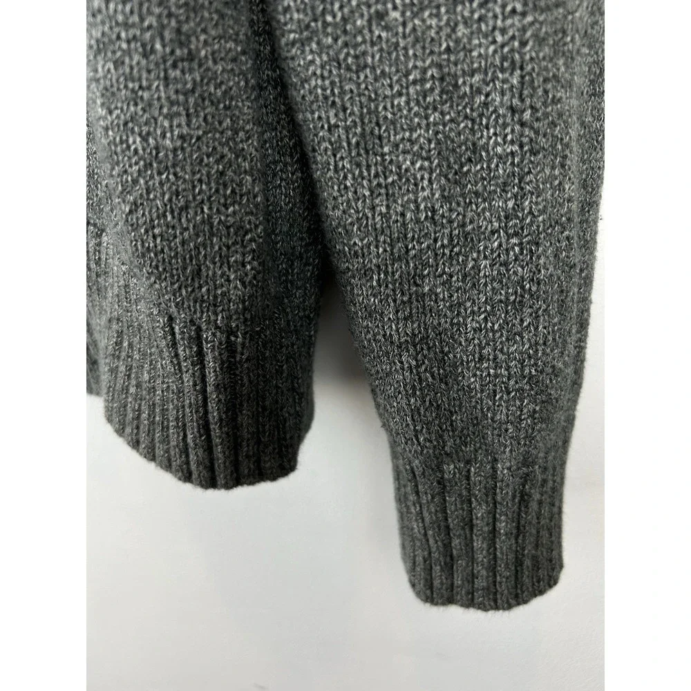 Gap Sweater Mens L Gray Shawl Collar Gray Cotton Knit Pullover Casual Classic
